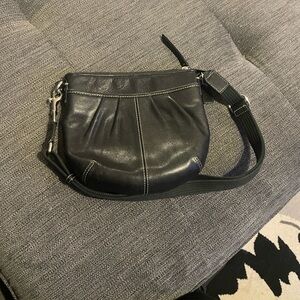 Coach Black Leather Hobo Bag